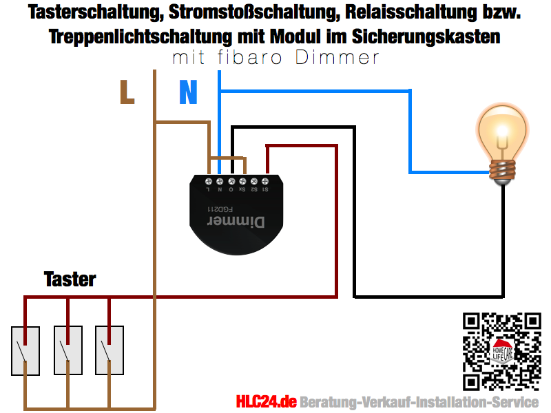 Wechselschaltung Mit Dimmer Und Taster - Wiring Diagram